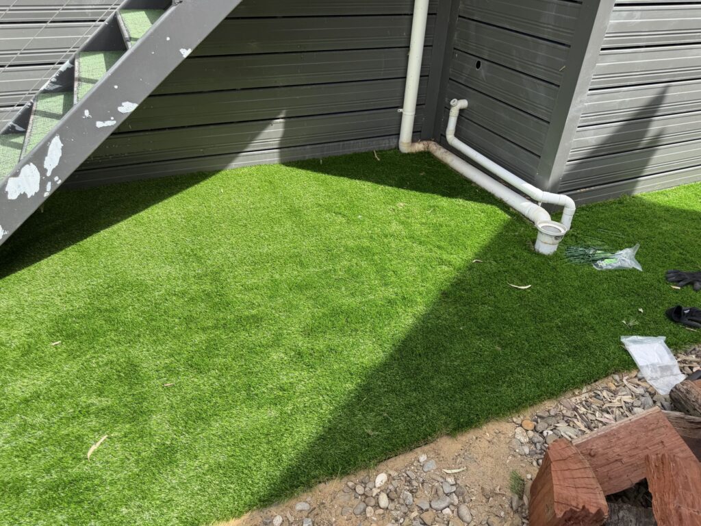 Professional turf installation project completed in Victoria Australia
